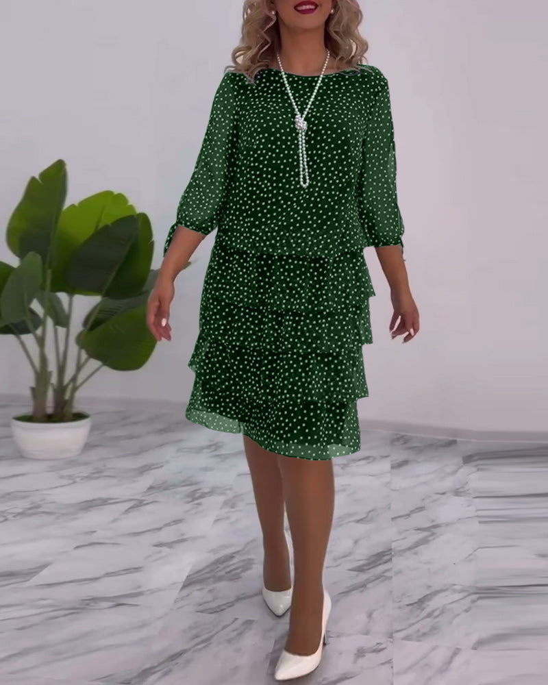 CLARA – ELEGANTE GEDEKTE POLKADOT-JURK