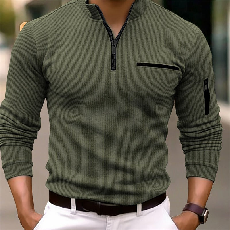 Gusteous | Shirt met Lange Mouwen & Ritssluiting