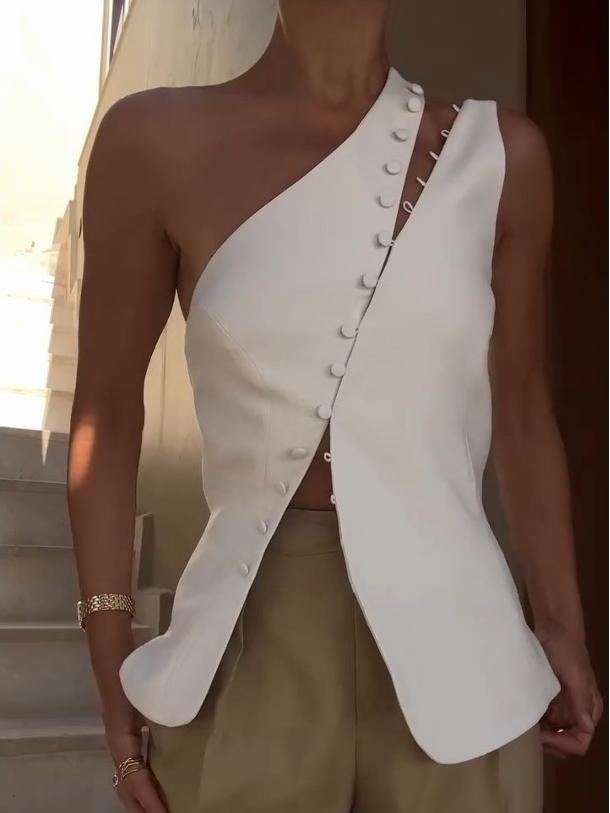 ARIELLE – MODERNE ASYMMETRISCHE ONE-SHOULDER TOP