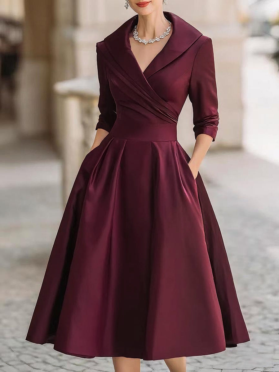 CELINE – ELEGANT MIDILIJN JURK IN WRAP-STIJL