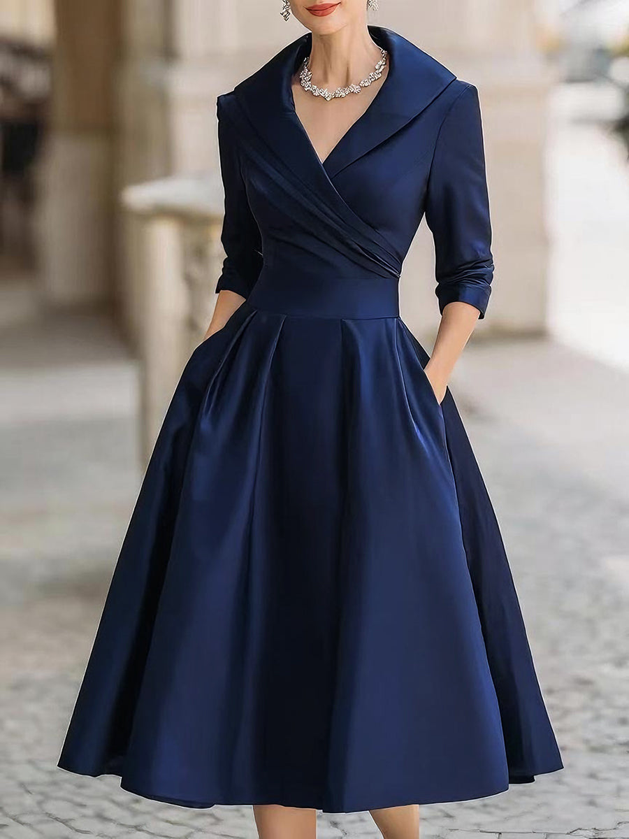 CELINE – ELEGANT MIDILIJN JURK IN WRAP-STIJL
