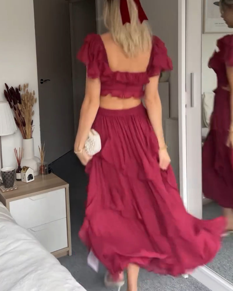 ISABELLA – ROMANTISCHE CASCADE RUFFLE JURK