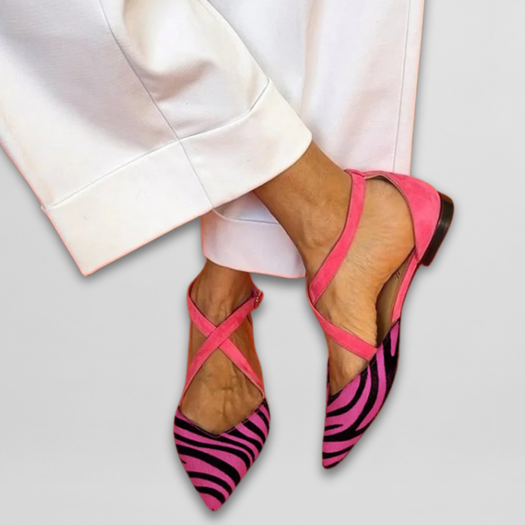 ZARA – WILD CHIC GESTRIKTE FLATS