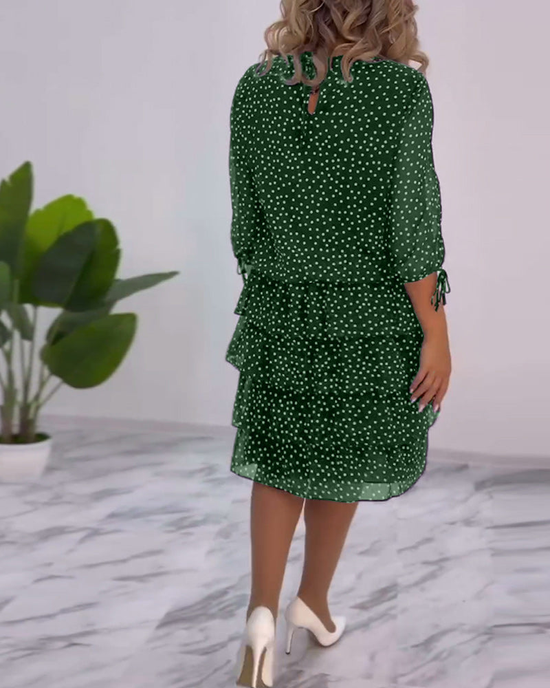 CLARA – ELEGANTE GEDEKTE POLKADOT-JURK