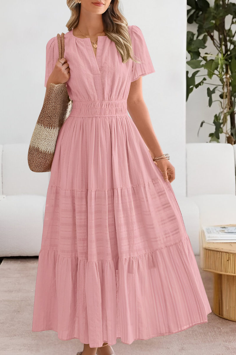 FREYA – ZONNIGE CHARME MAXI-JURK MET LAGEN