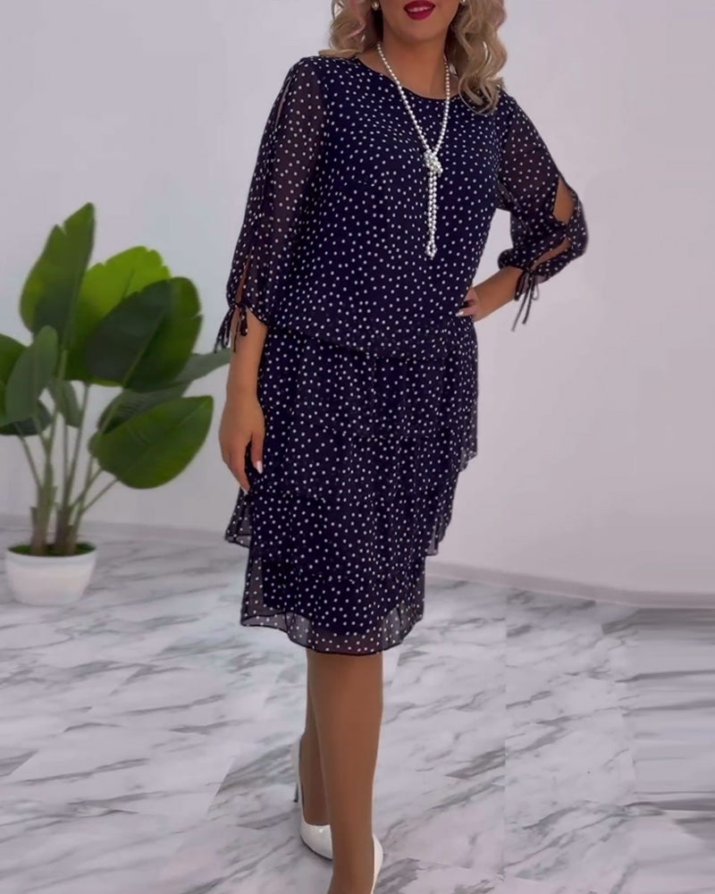 CLARA – ELEGANTE GEDEKTE POLKADOT-JURK