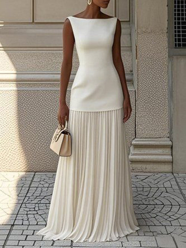 JULIET – TIJDLOZE ELEGANTIE MOUWLOZE MAXI-JURK