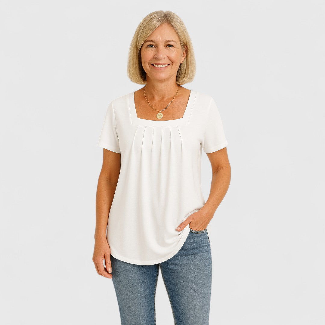 MARIA – MOEITELOZE ELEGANTIE PLOOI BLOUSE