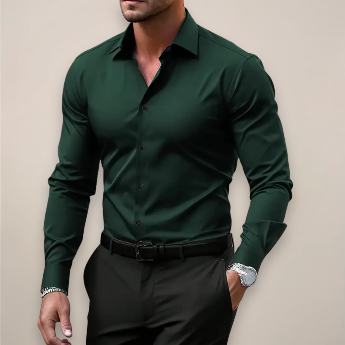 Frederik | Stijlvol Heren Lente Slim Fit Overhemd