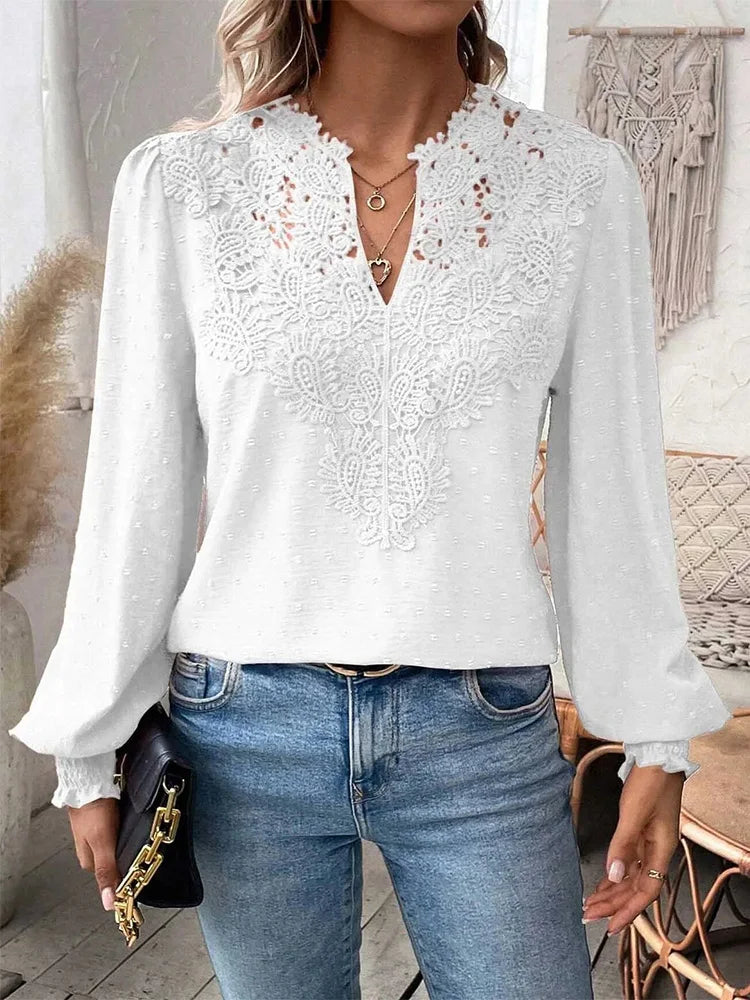 Charlene™ | Elegante kanten blouse