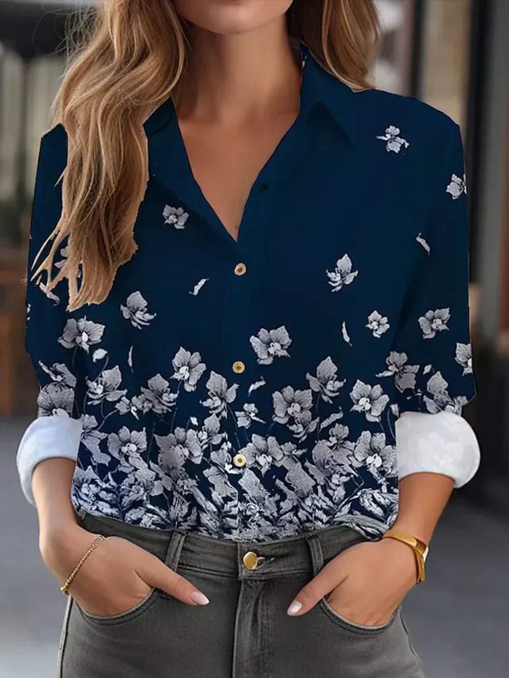 Regine™ | Elegante blouse met bloemenprint