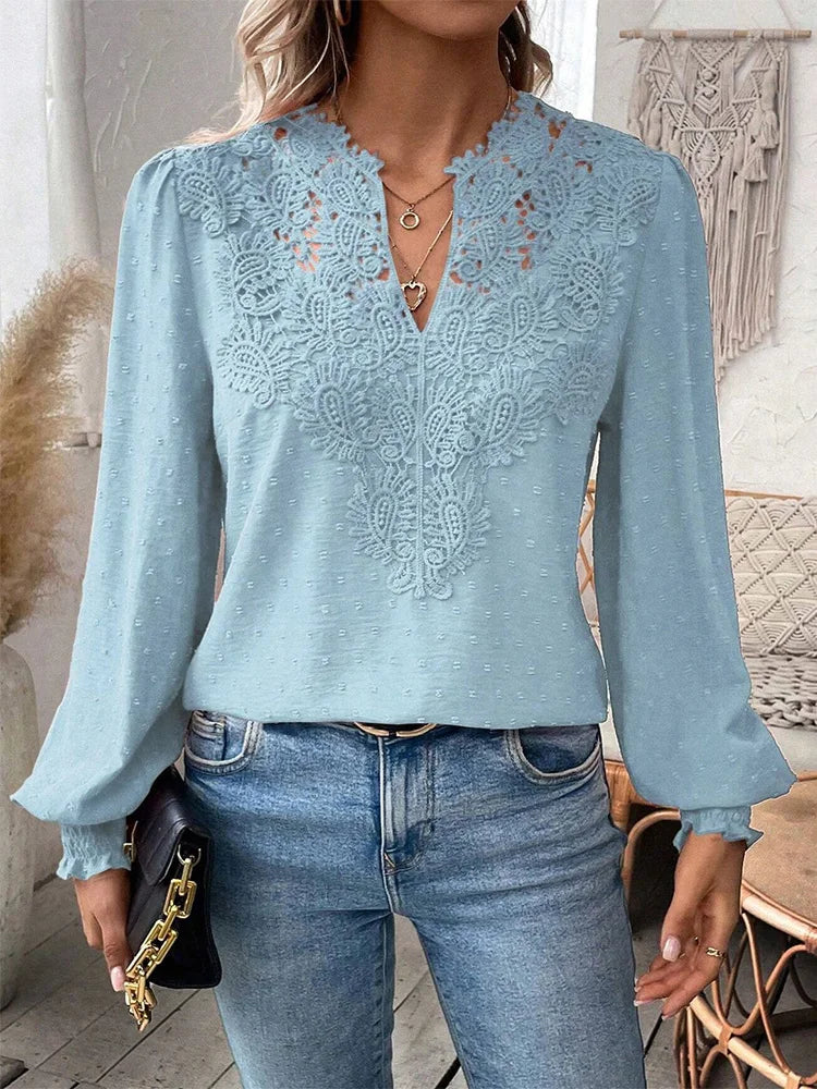 Charlene™ | Elegante kanten blouse