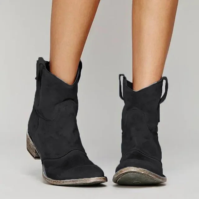 Kristel™ | Vintage cowboy enkellaarsjes