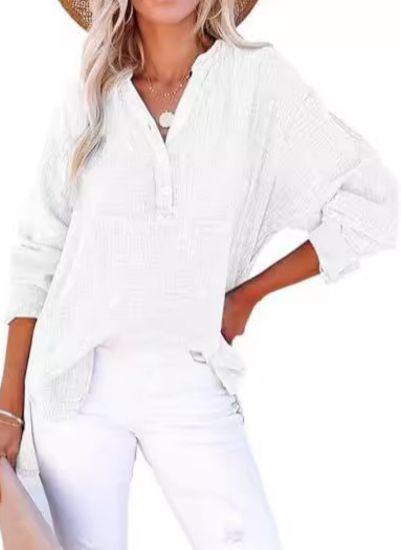 ODETTE – ONTSPANNEN ELEGANTIE BLOUSE MET KNOPEN