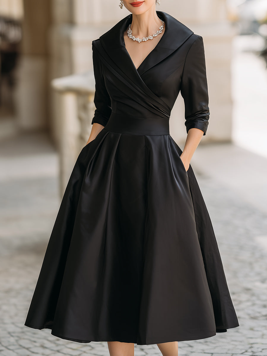CELINE – ELEGANT MIDILIJN JURK IN WRAP-STIJL