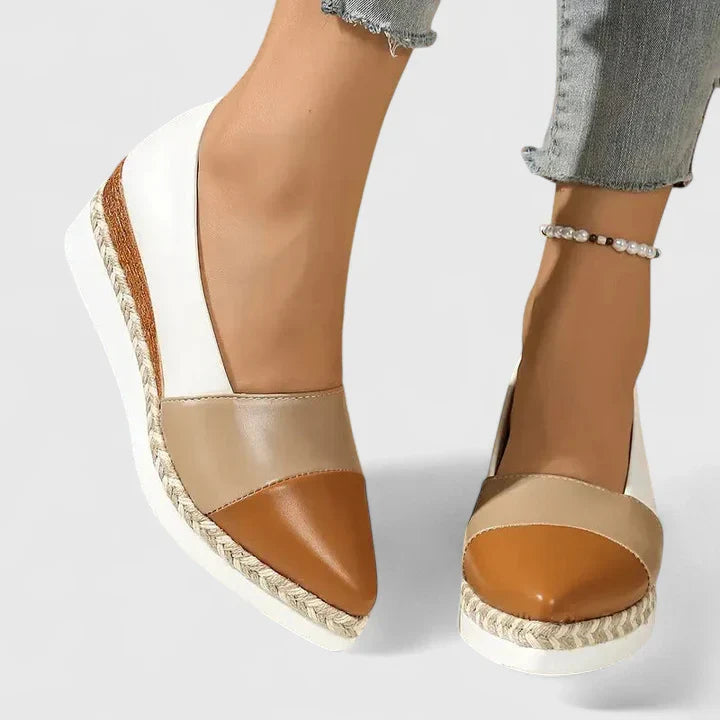 JANINE – DE METALLIC ESPADRILLE WEDGE
