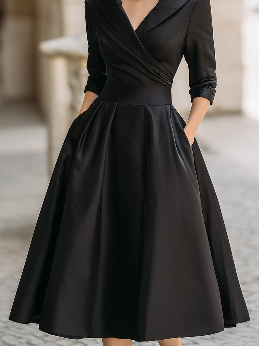 CELINE – ELEGANT MIDILIJN JURK IN WRAP-STIJL