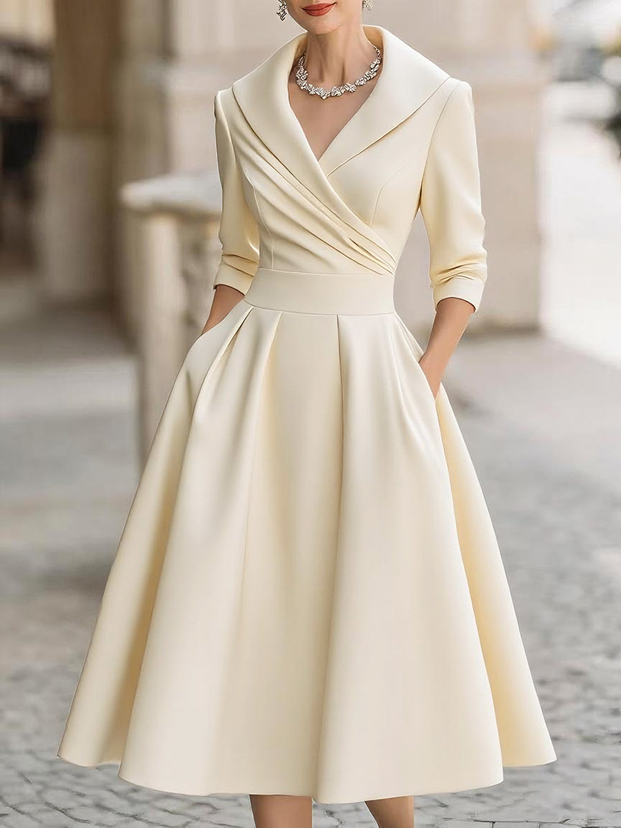 CELINE – ELEGANT MIDILIJN JURK IN WRAP-STIJL