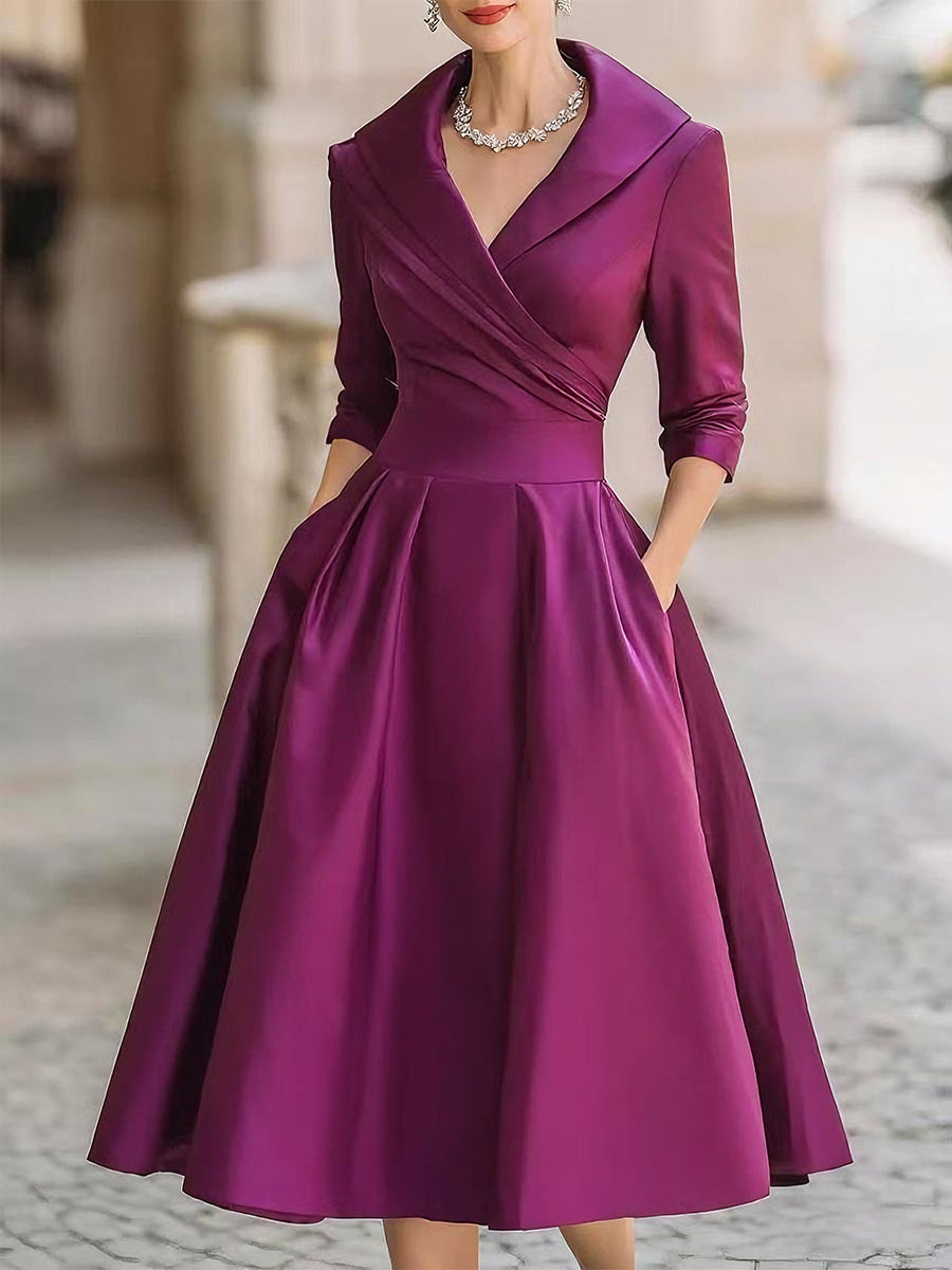 CELINE – ELEGANT MIDILIJN JURK IN WRAP-STIJL