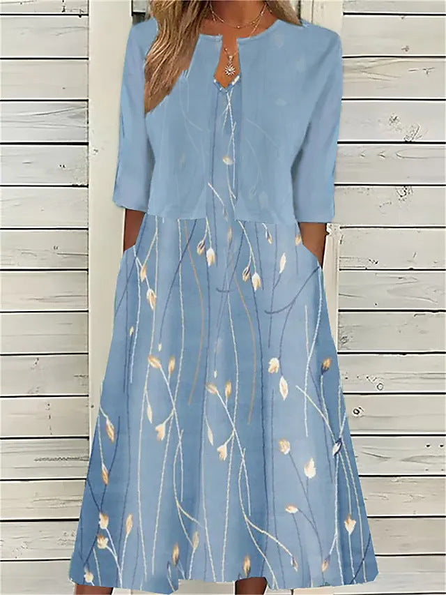 MADISON – ELEGANTE BLOSSOM MIDI JURK SET