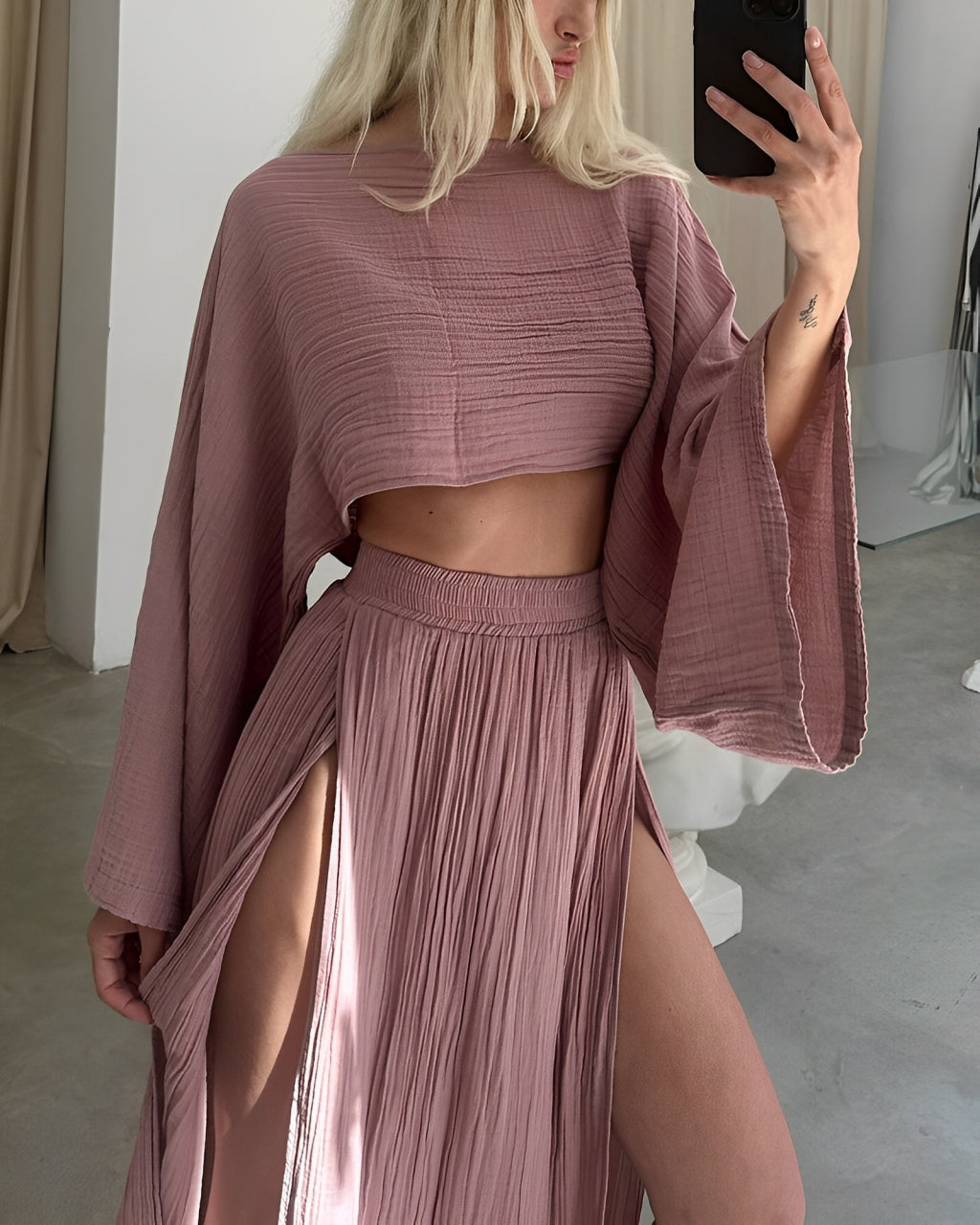 Verena™ | Chique linnen tweedelige set