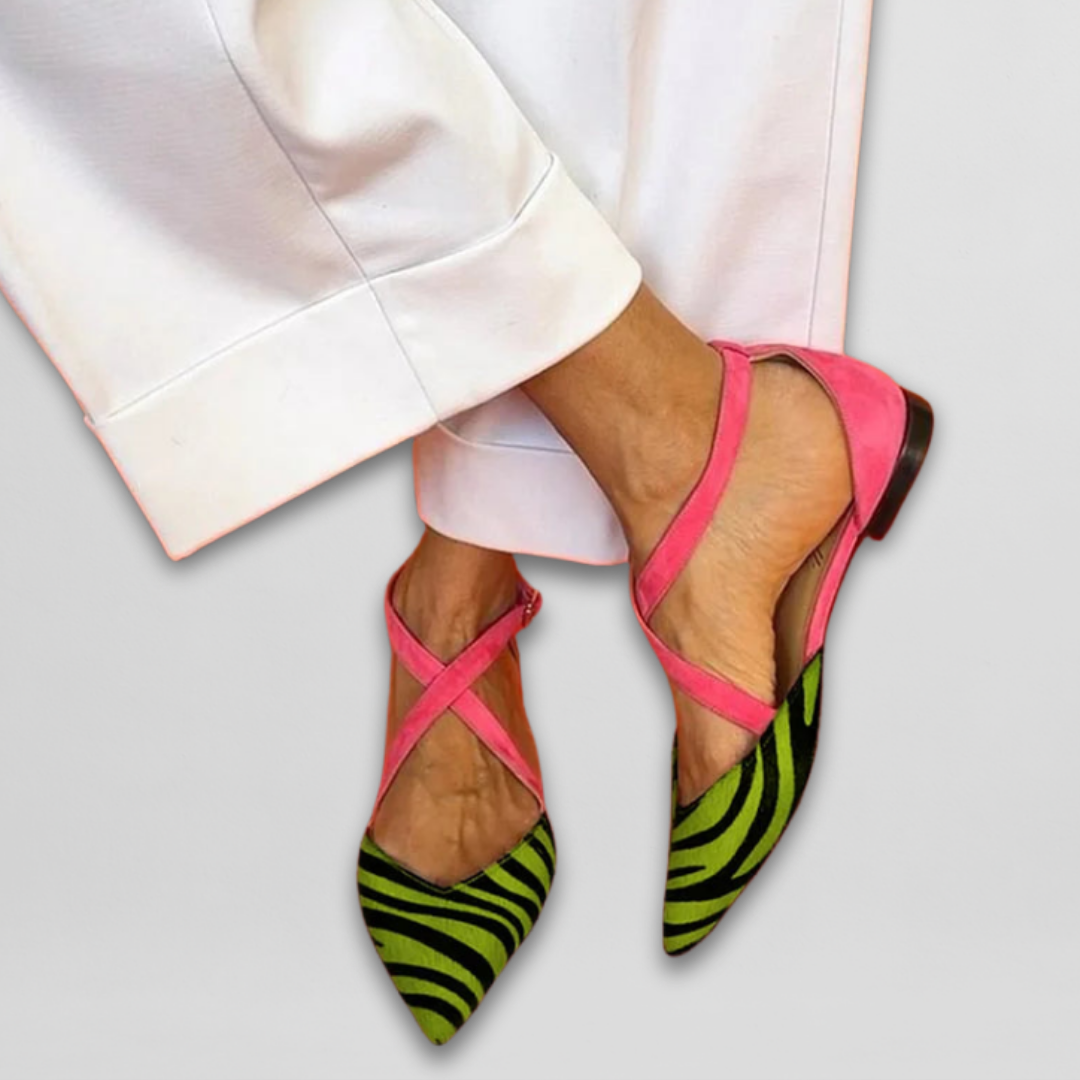 ZARA – WILD CHIC GESTRIKTE FLATS