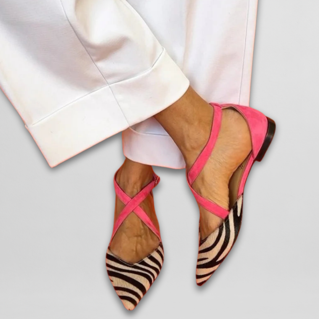 ZARA – WILD CHIC GESTRIKTE FLATS