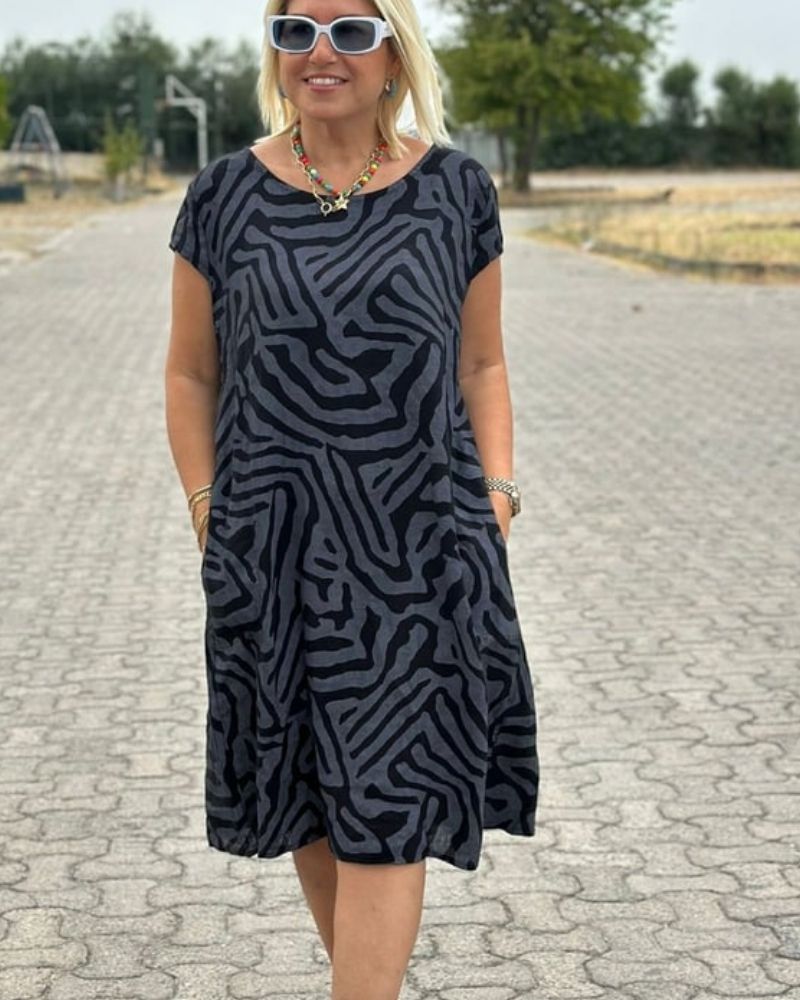 NORA – RELAXTE ZEBRAPRINT ZOMERJURK