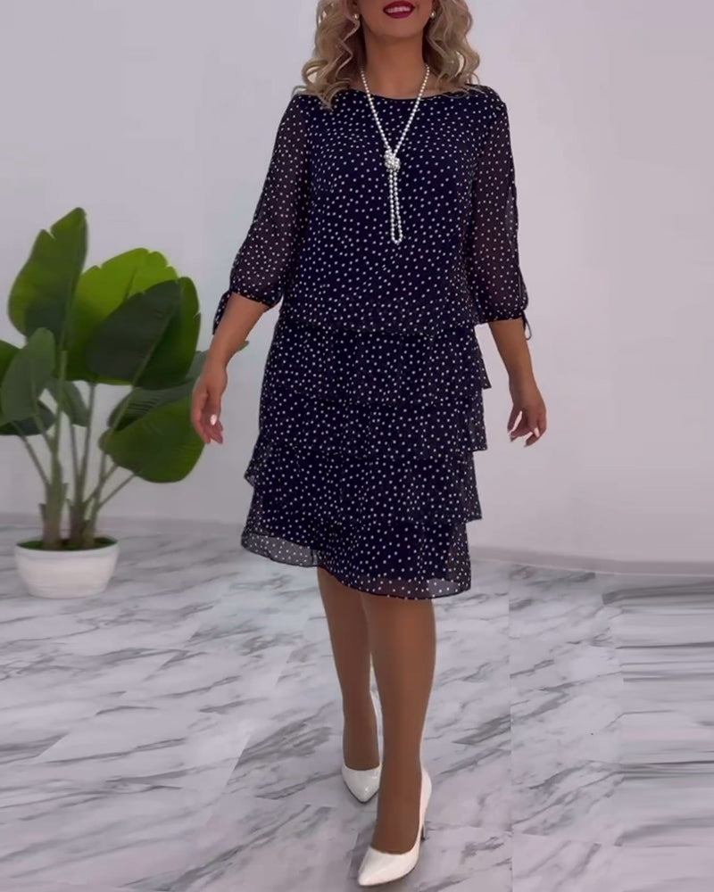 CLARA – ELEGANTE GEDEKTE POLKADOT-JURK