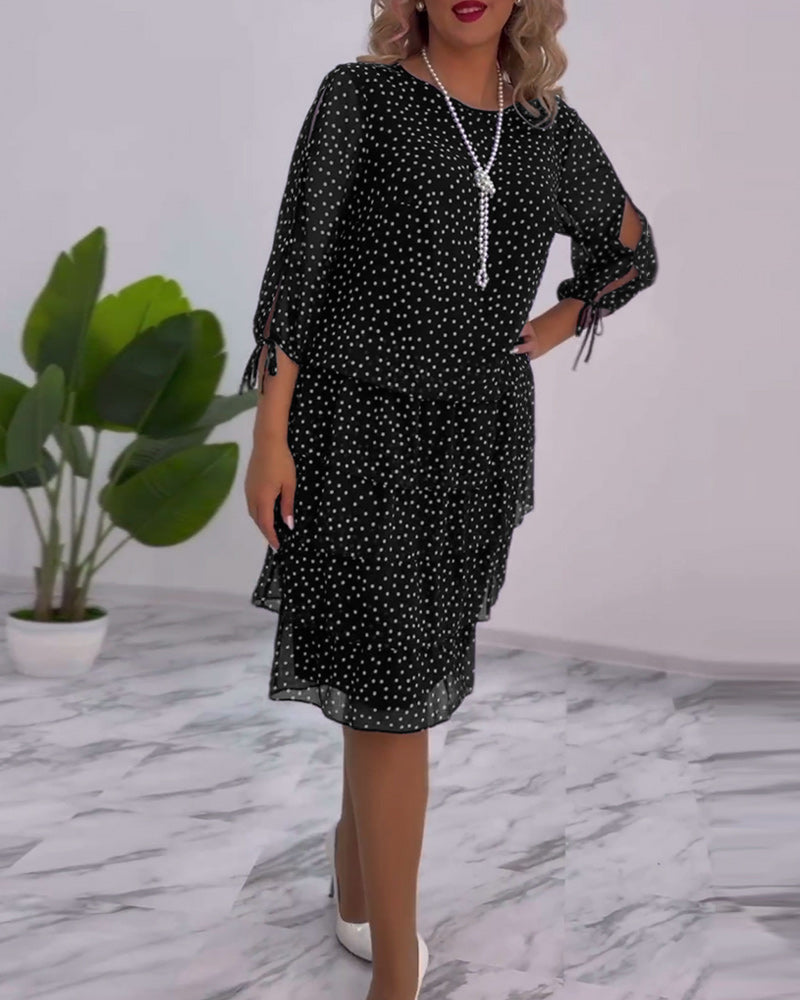 CLARA – ELEGANTE GEDEKTE POLKADOT-JURK