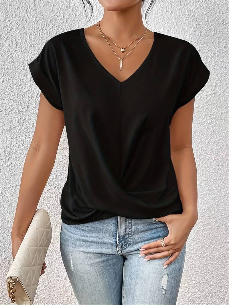 Fiona™ | Elegante top met korte mouwen