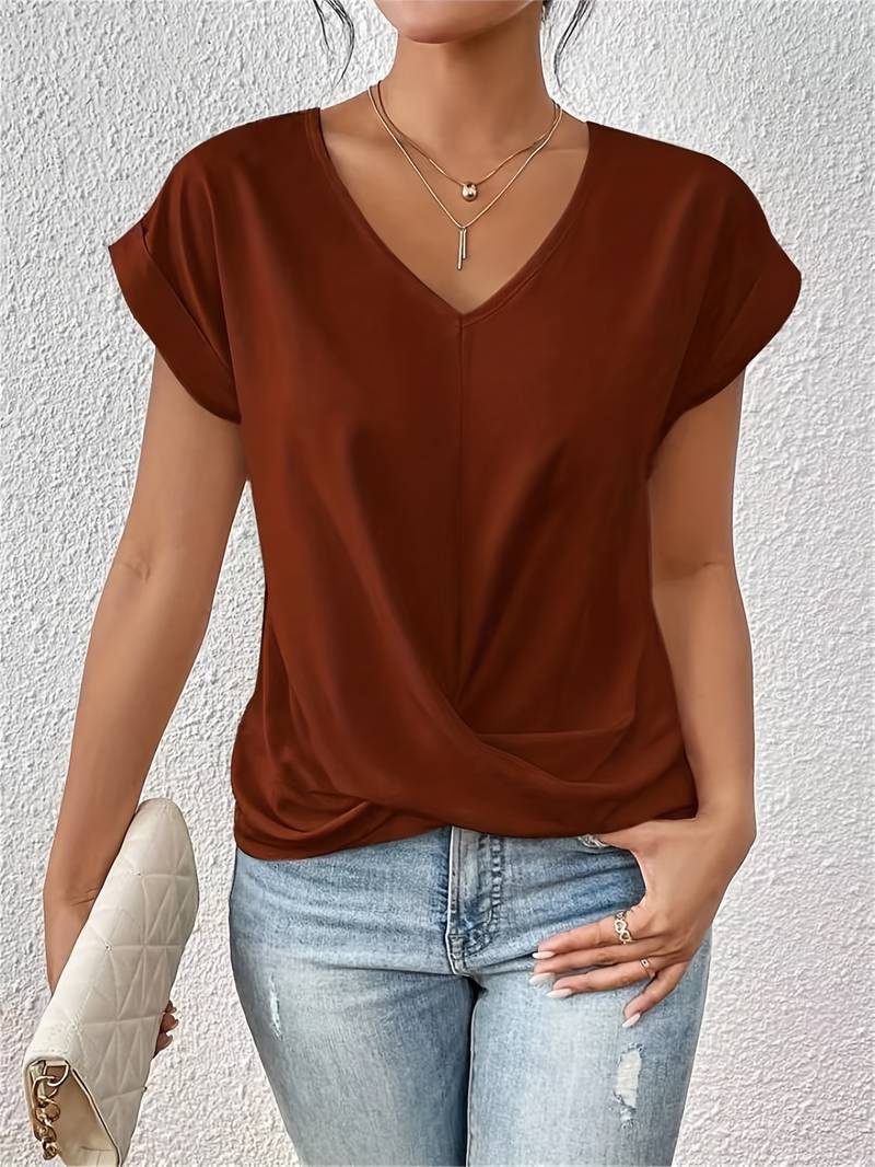 Fiona™ | Elegante top met korte mouwen