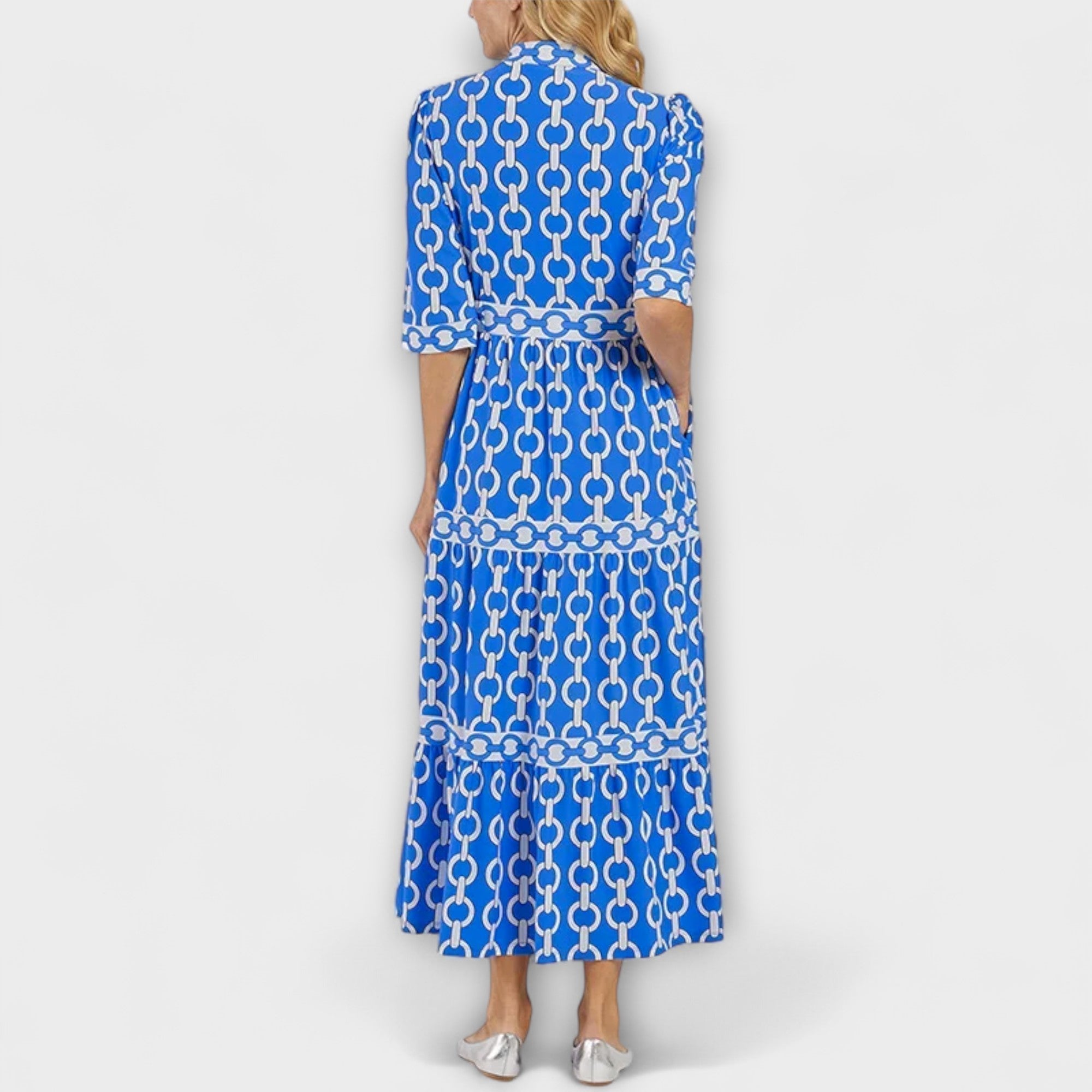 REAGAN – ELEGANTE CHAIN PRINT MIDI JURK