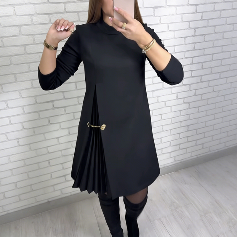ELLIE – ELEGANTE MINIJURK MET PLISSÉ-ACCENTEN