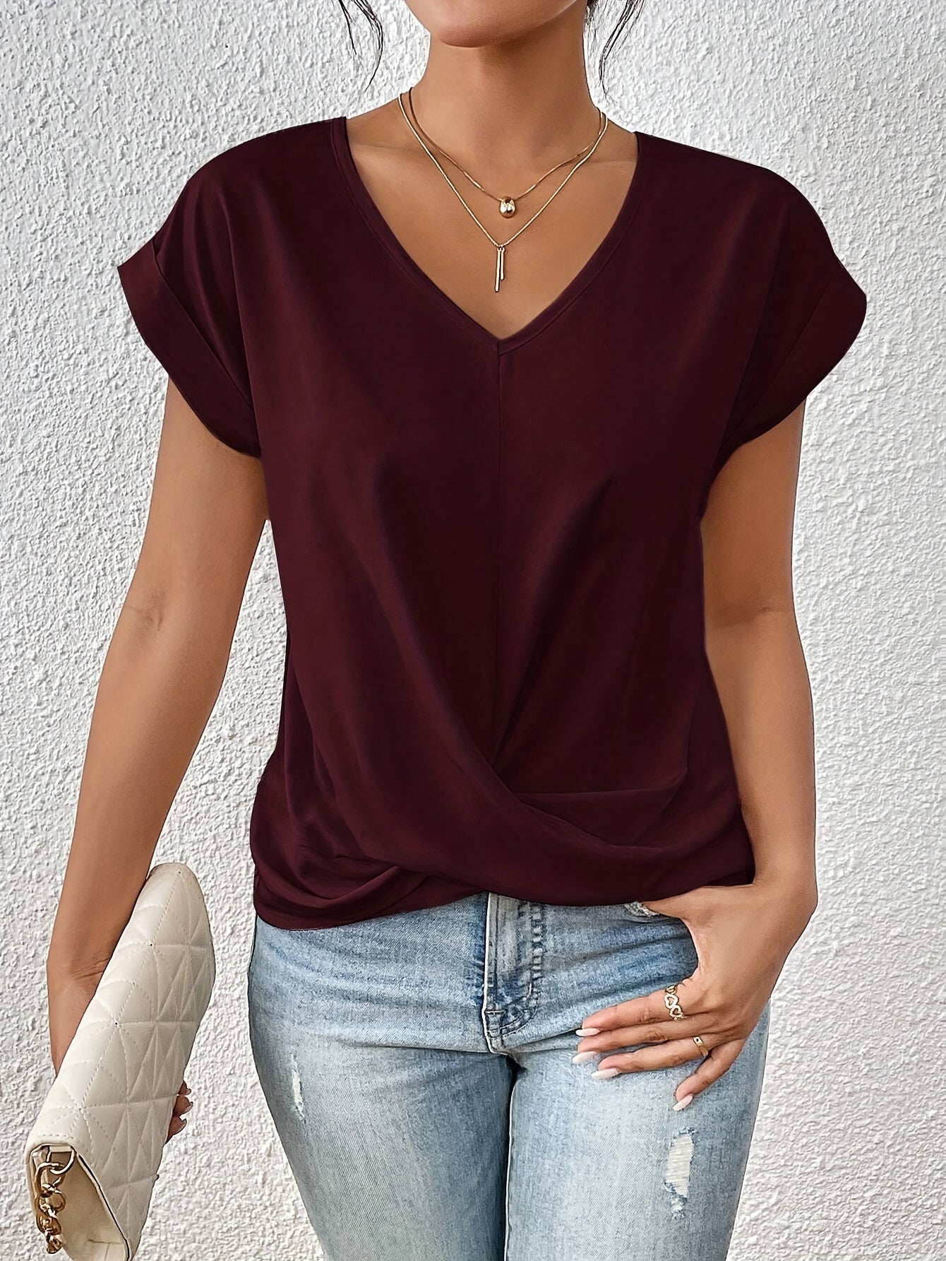 Wendy™ | Casual T-shirt met sweetheart halslijn