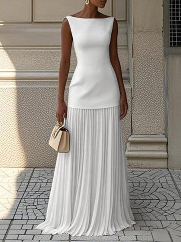 JULIET – TIJDLOZE ELEGANTIE MOUWLOZE MAXI-JURK