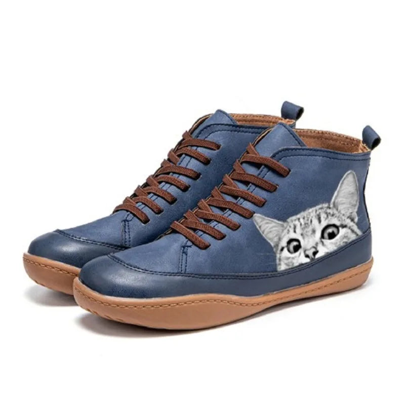 ISABEL – SPEELSE KATEN HIGH-TOP SNEAKERS