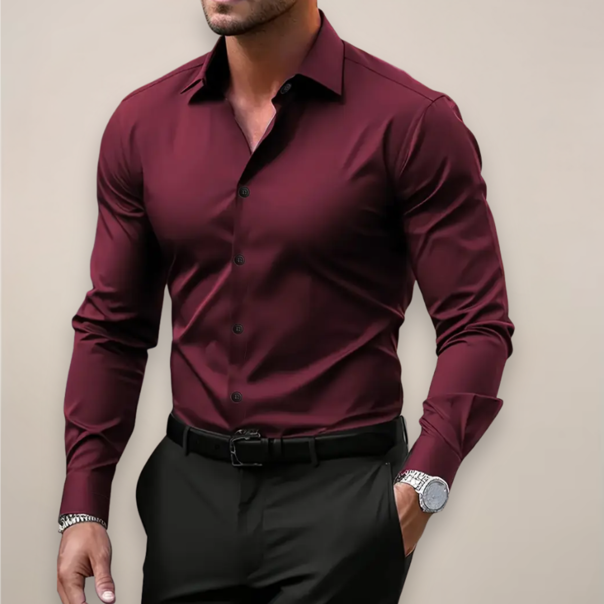 Frederik | Stijlvol Heren Lente Slim Fit Overhemd