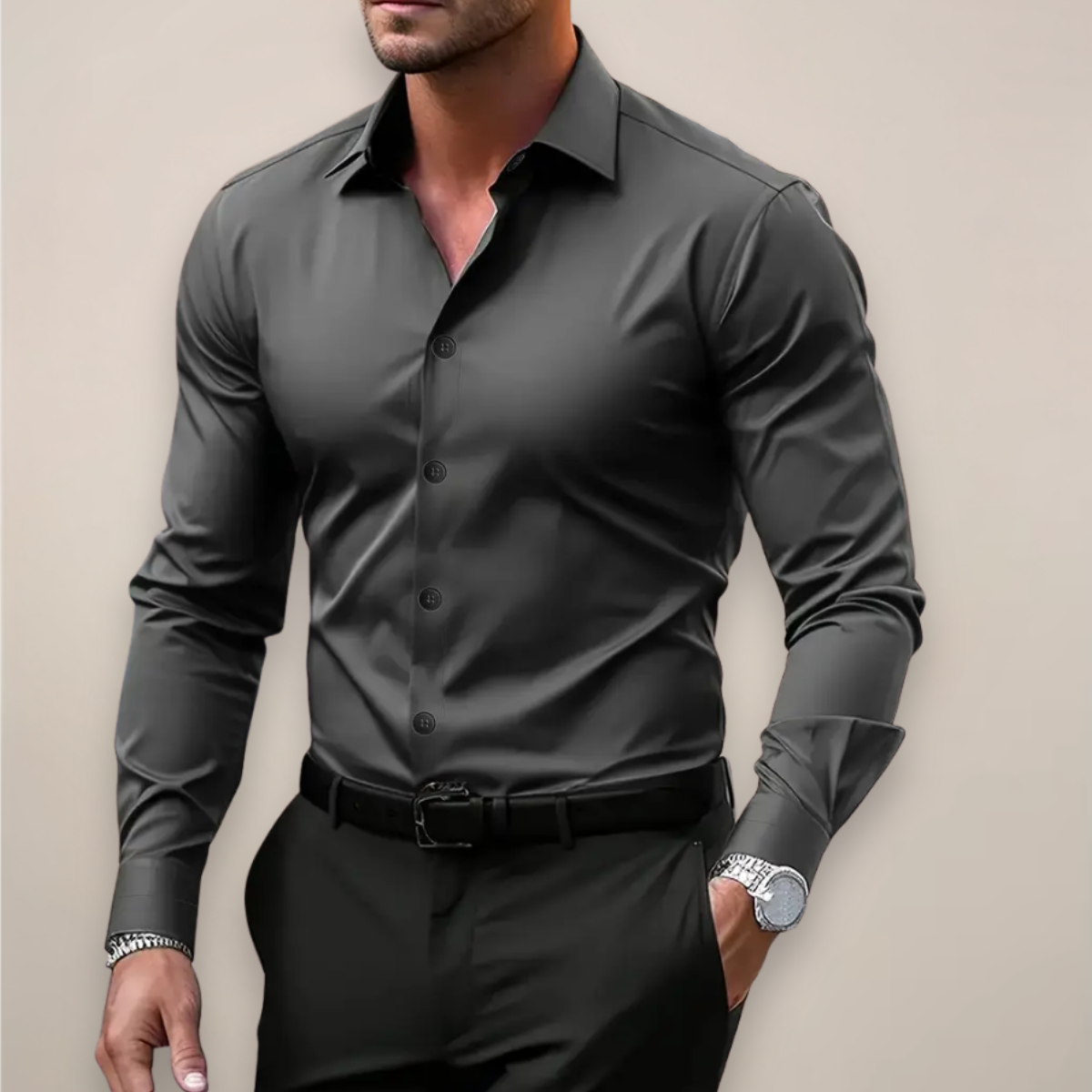 Frederik | Stijlvol Heren Lente Slim Fit Overhemd