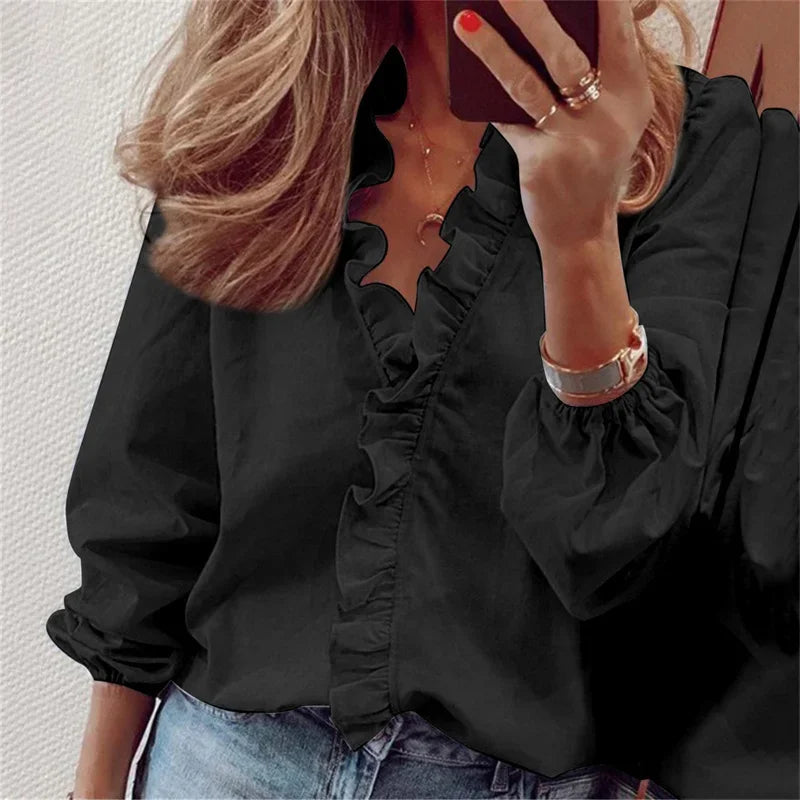 Enola™ | Charmante blouse met speelse ruches