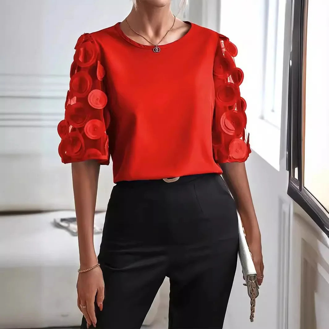 Lina™ | Elegante blouse met mouwen