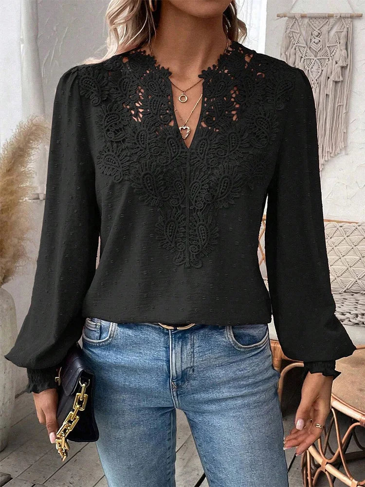 Charlene™ | Elegante kanten blouse