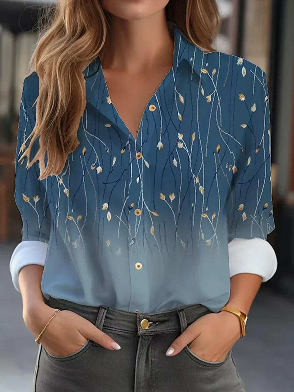 Regine™ | Elegante blouse met bloemenprint