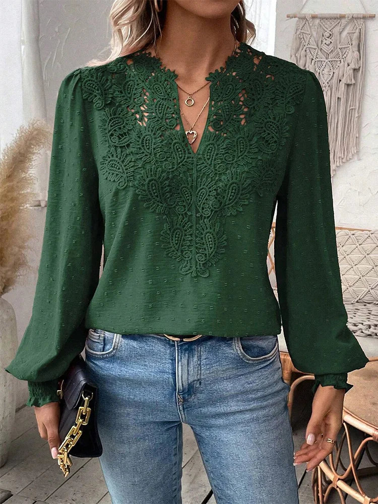 Charlene™ | Elegante kanten blouse