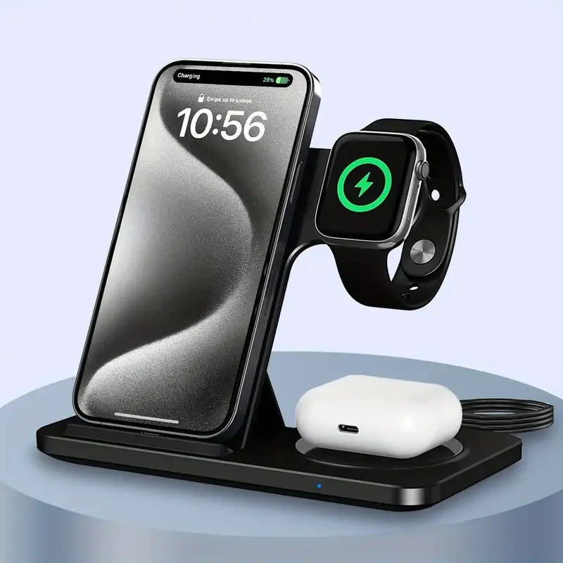 Foldable 3-in-1 Wireless Charging Station
