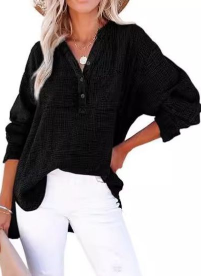 ODETTE – ONTSPANNEN ELEGANTIE BLOUSE MET KNOPEN
