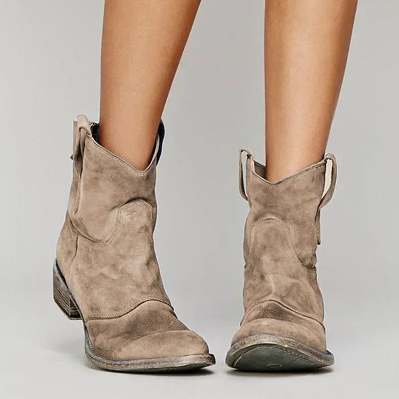 Kristel™ | Vintage cowboy enkellaarsjes