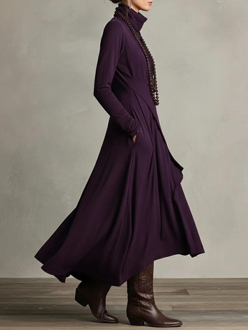BRENDA – ELEGANT GEDRAPEERDE MAXI-JURK MET OMSLAG