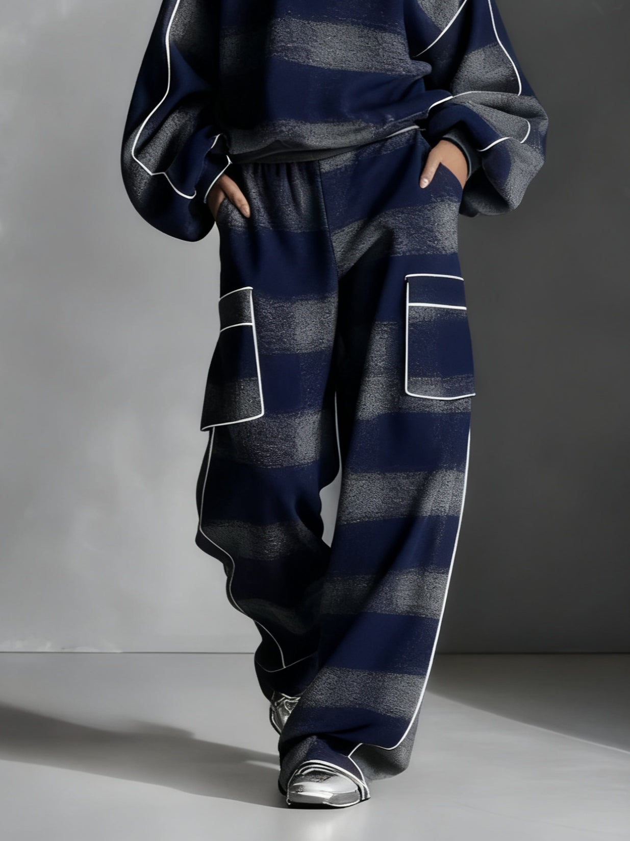 ELSA – OVERSIZED PLAID LOUNGE SET