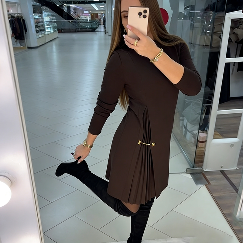 NICOLE – ELEGANTE MINI-JURK MET PLISSEEDETAIL